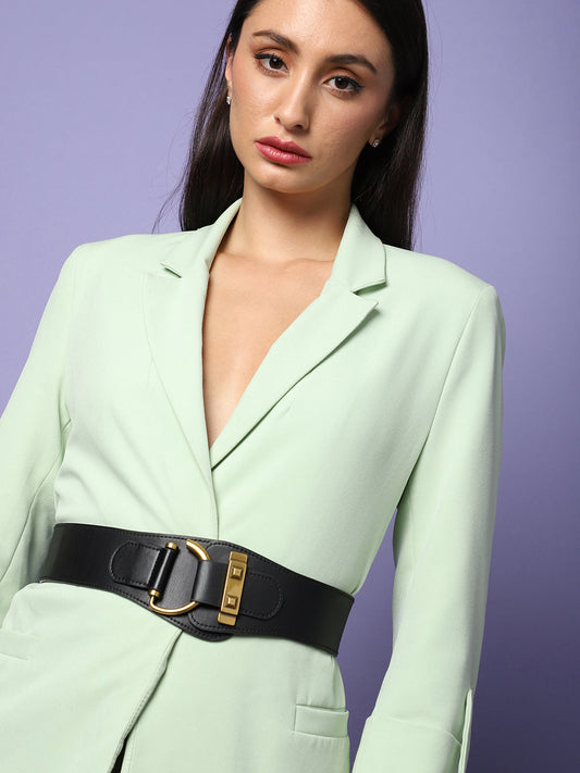 Black Solid Waist Belt