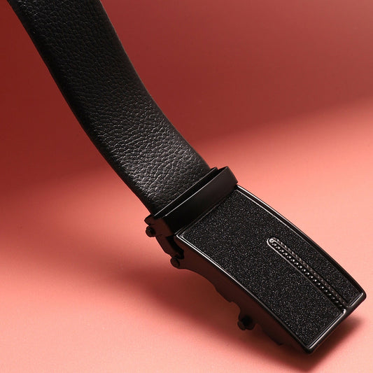 Men Black Solid Waist Belt