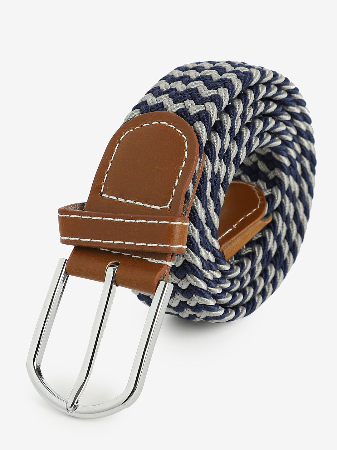 WOMEN BLUE & WHITE TEXTURED WAIST BELT