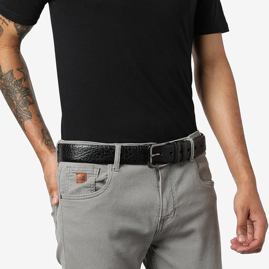 Men Black Waist Belt