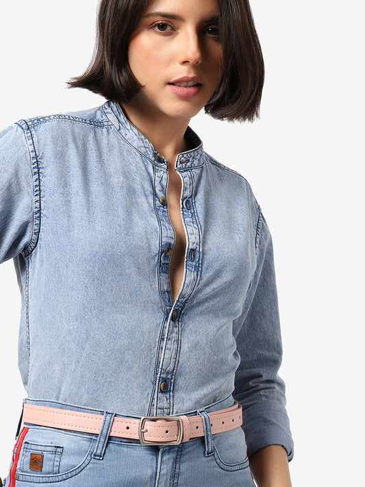 Pink Solid Waist Belt