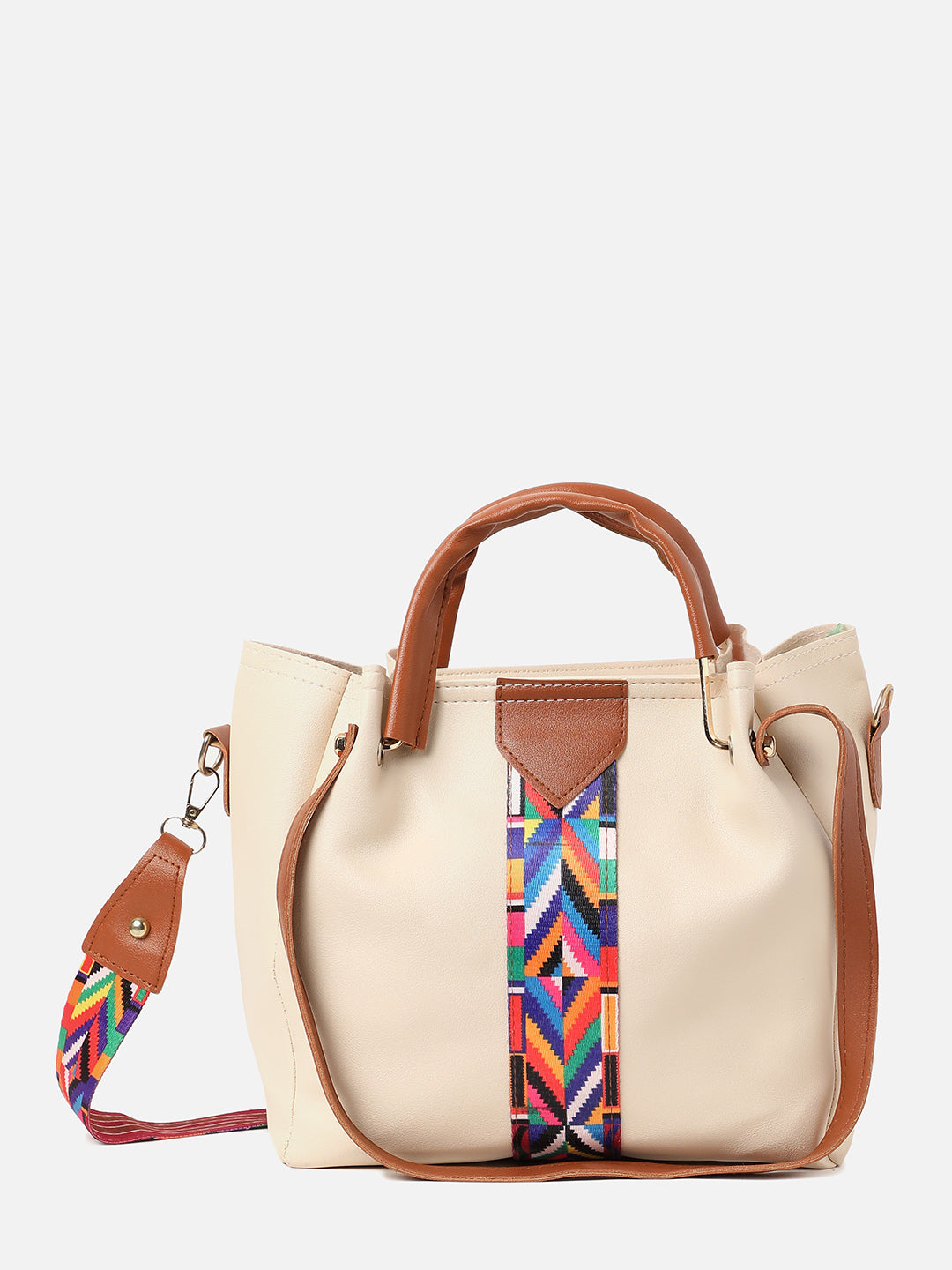 Bianca White Handbag & Pouch