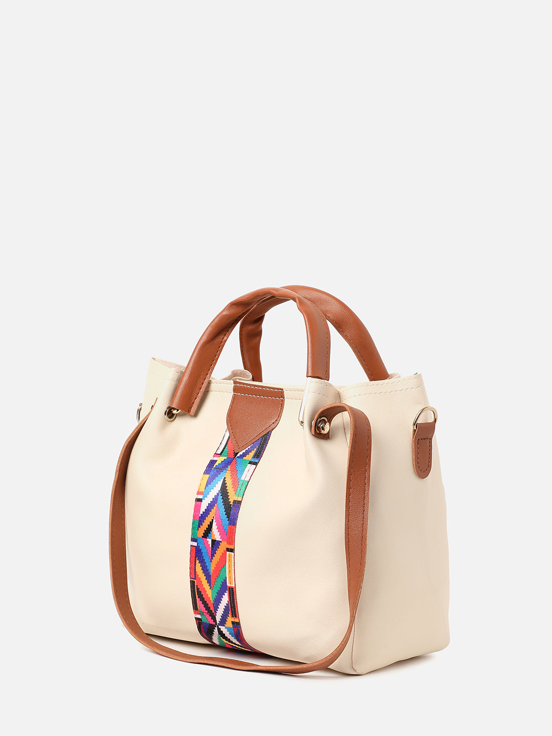 Bianca White Handbag & Pouch
