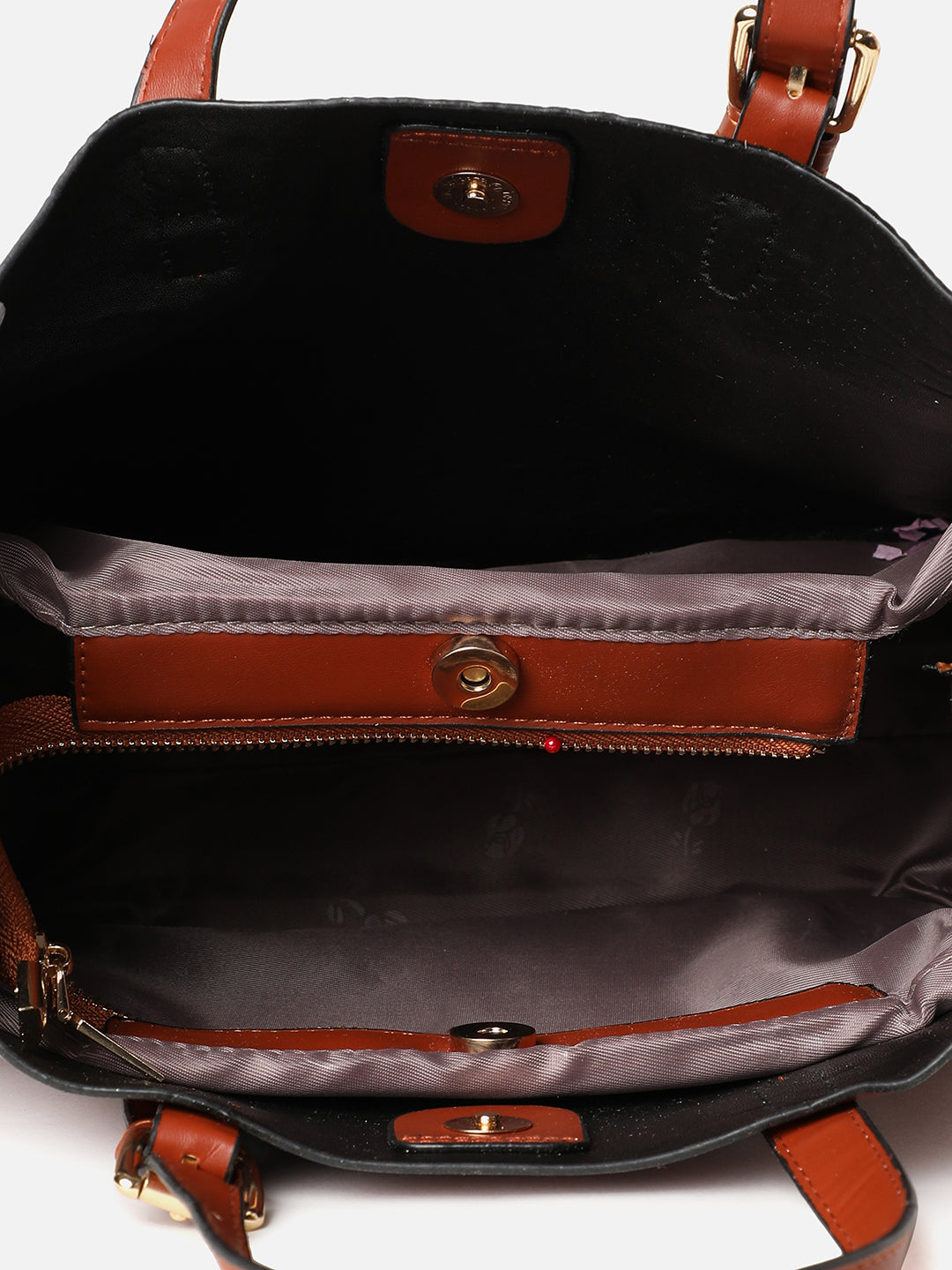 TEXTURED BROWN BAG COMBO SET