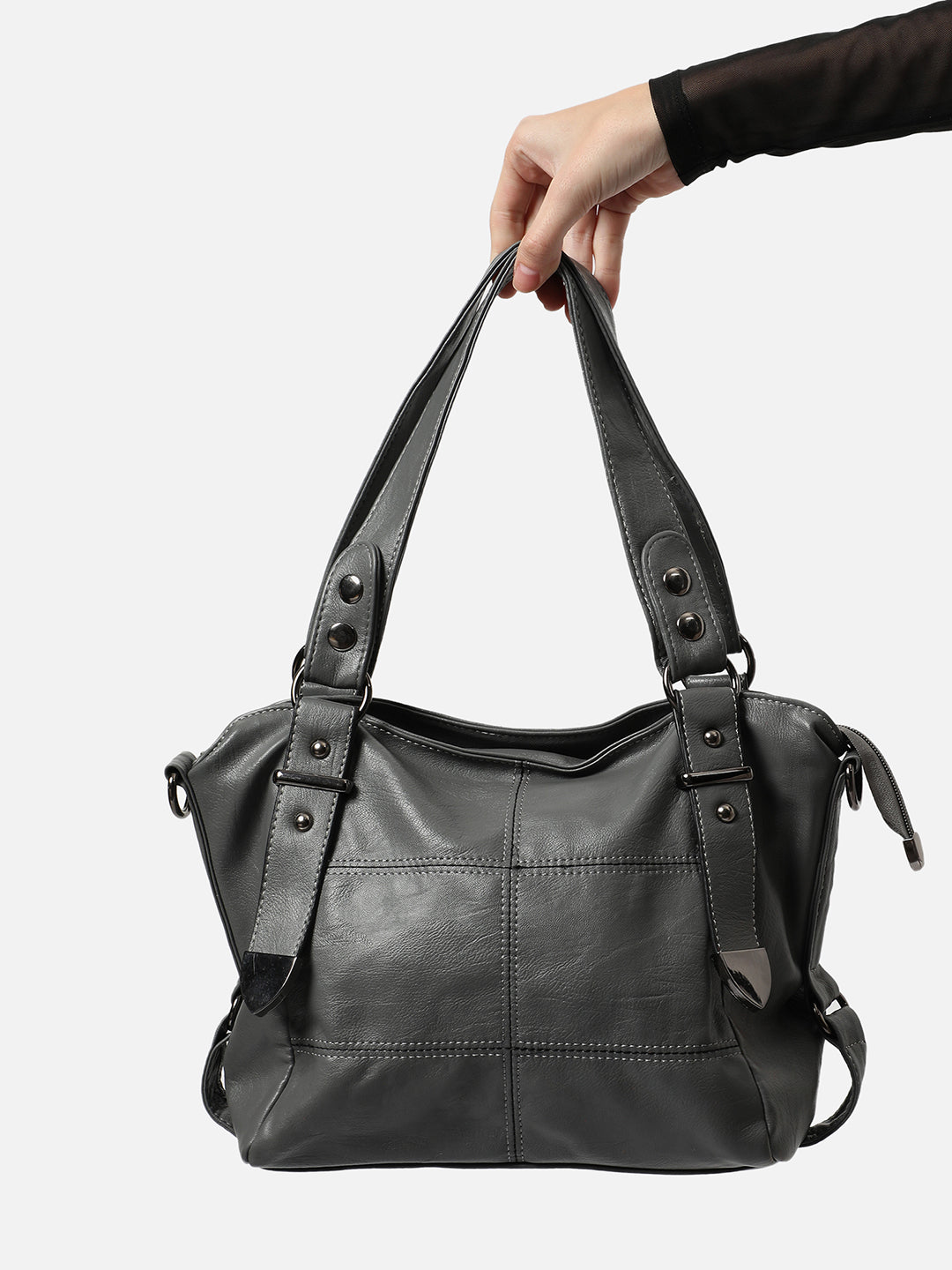 BLACK TEXTURED LAPTOP BAG