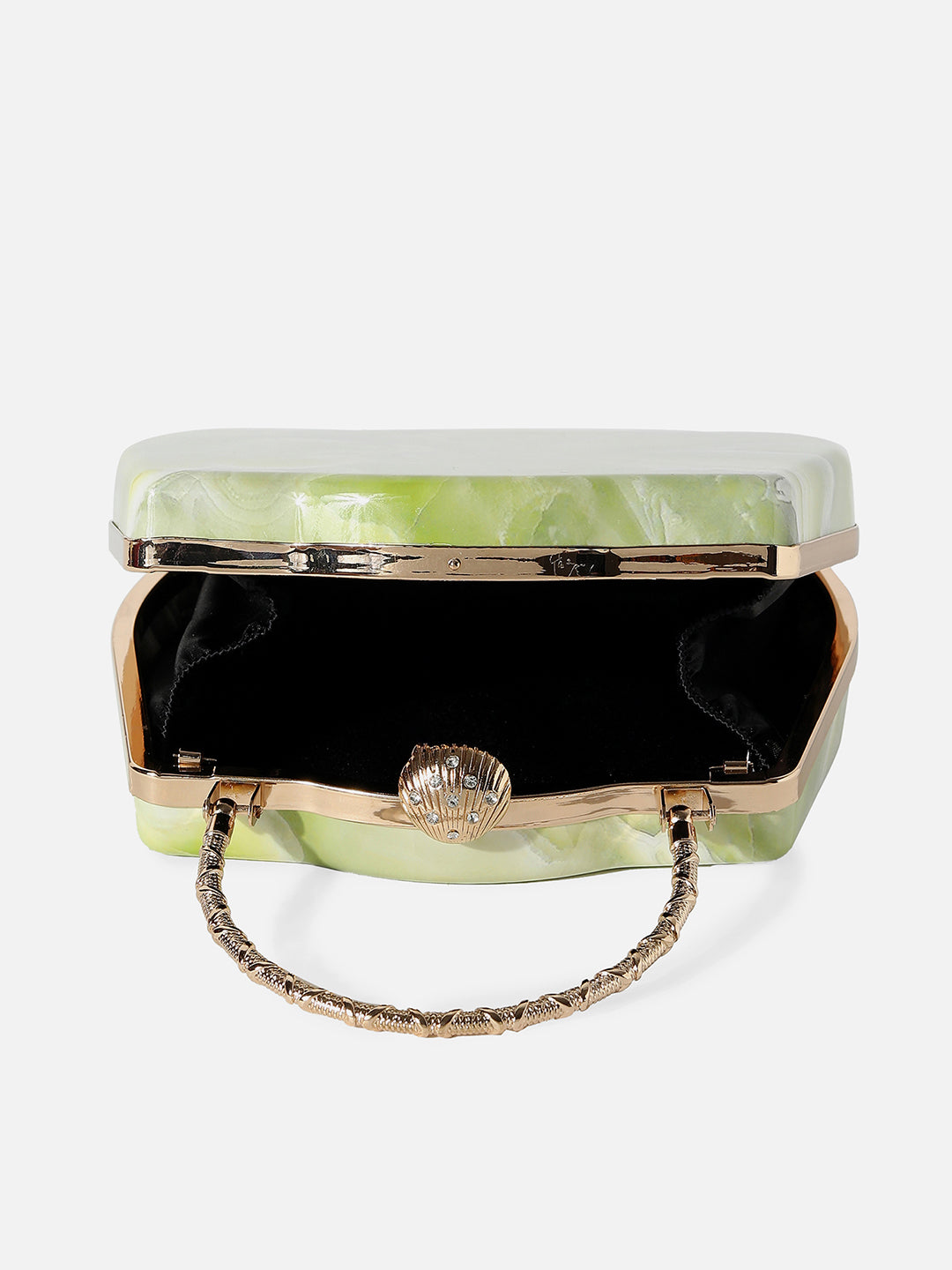 Marble Maven Lime Green Clutch