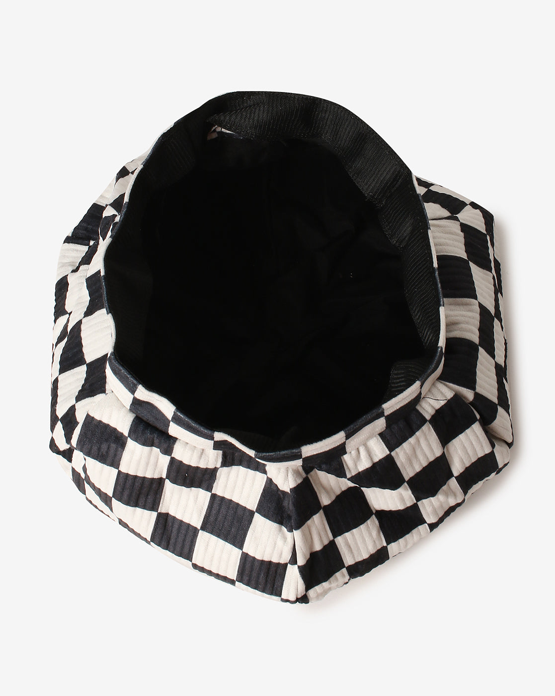 WOMEN BLACK & WHITE CHECKED HAT CAP
