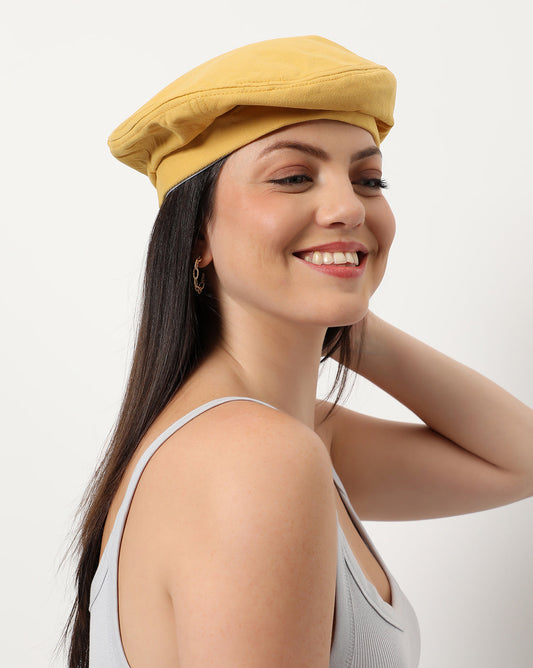Solid Yellow Beret Cap