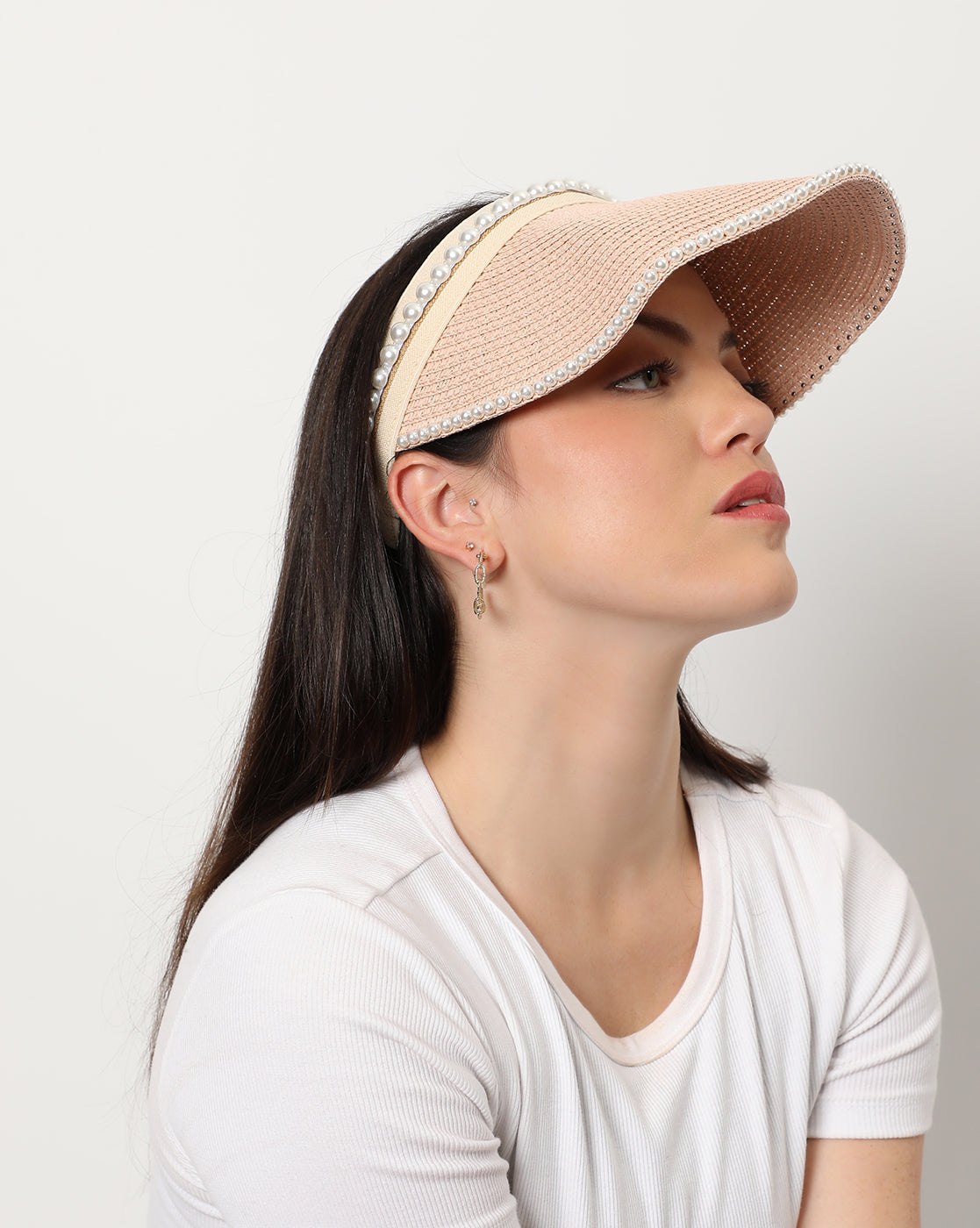Beige Stylish Textured Hat