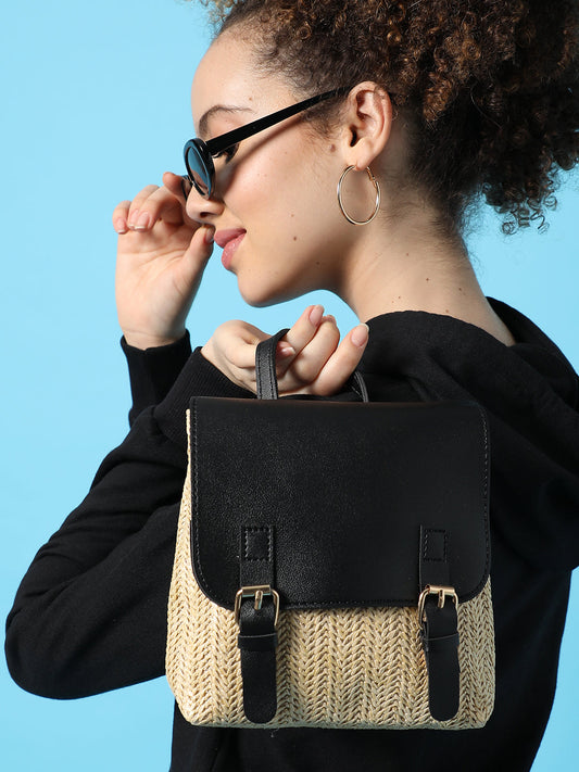 Shirley Black & Cream Backpack