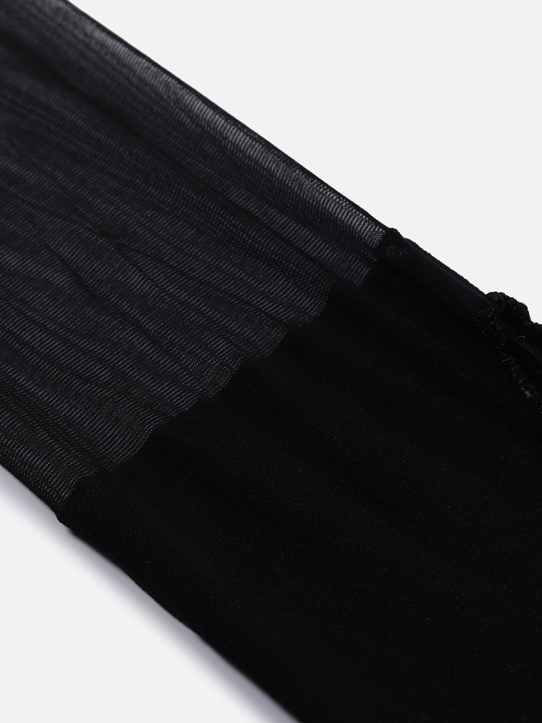 Black Solid Sheer Stockings