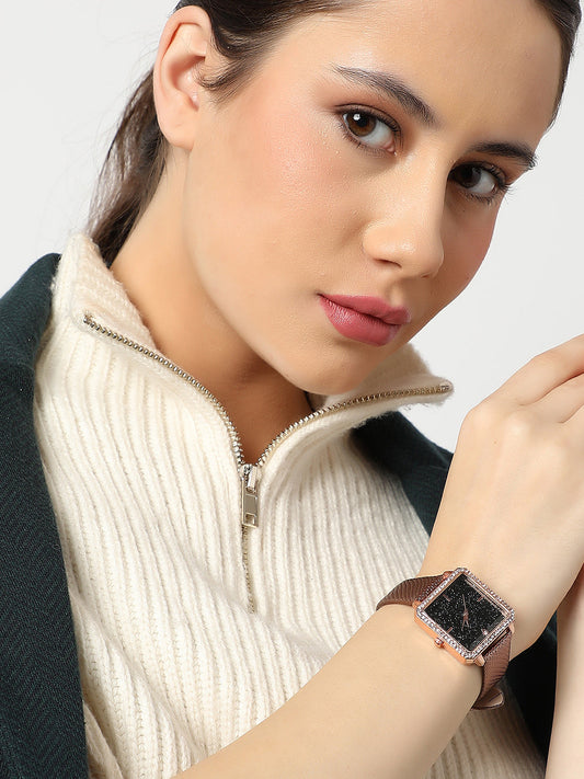 Brown Analogue Watch