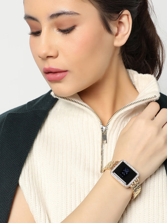 Gold Digital Watch