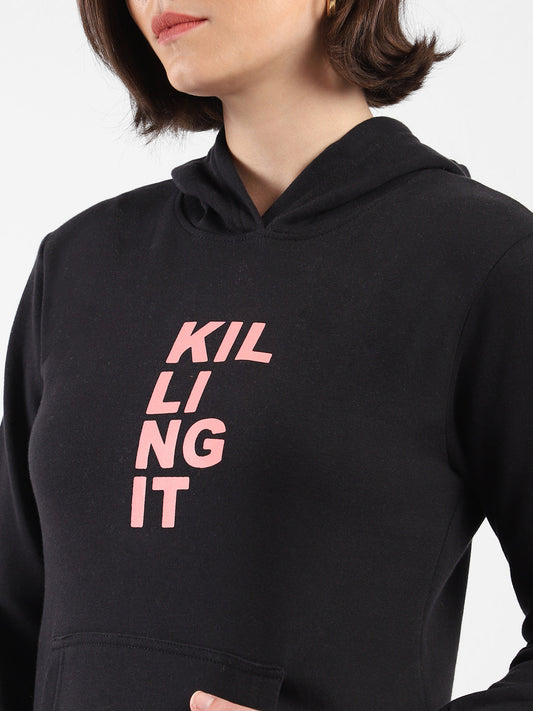 Printed Stylish Casual Hooded Sweatshirt