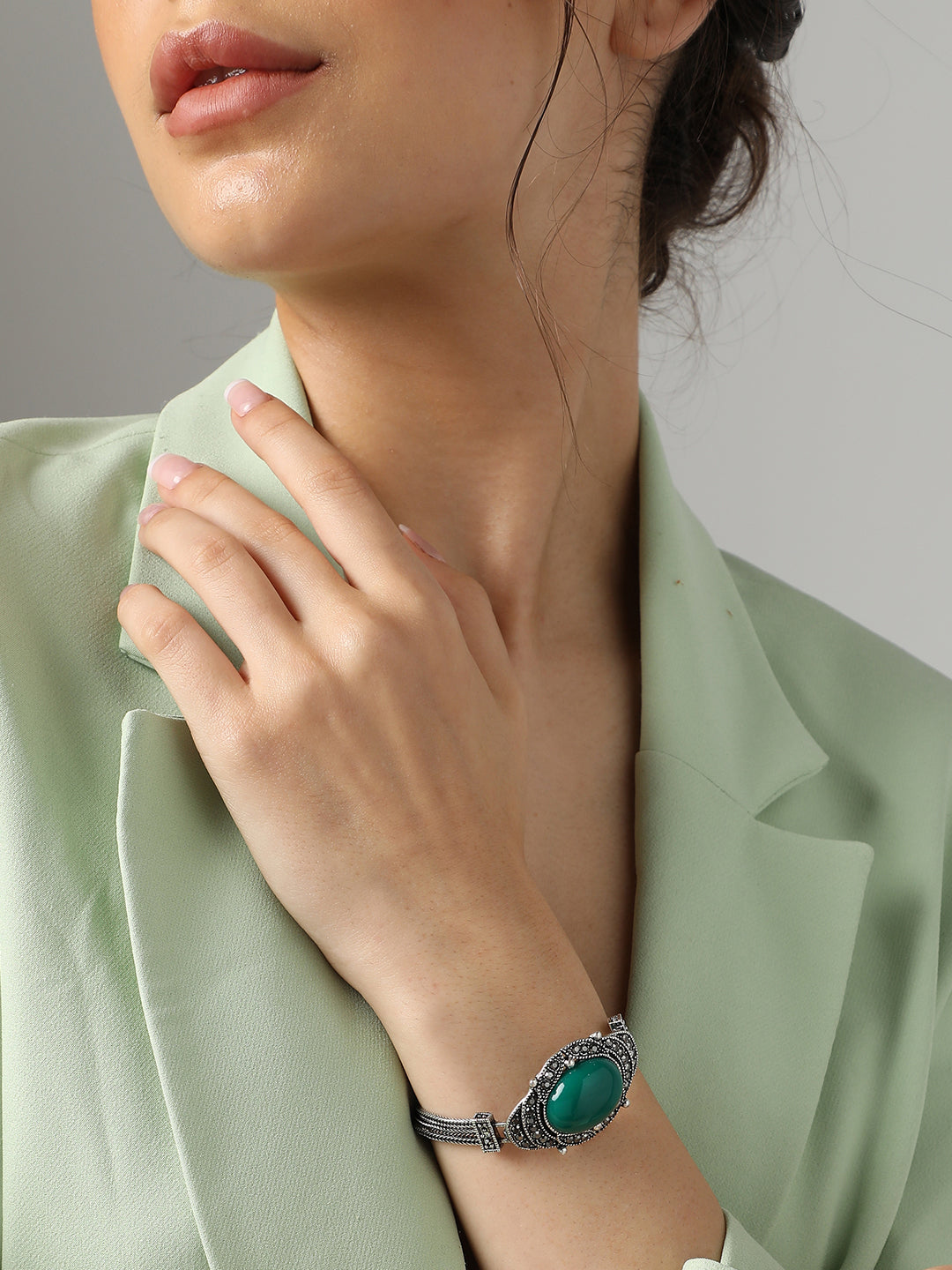 Gold Plated Designer Stone Bracelet