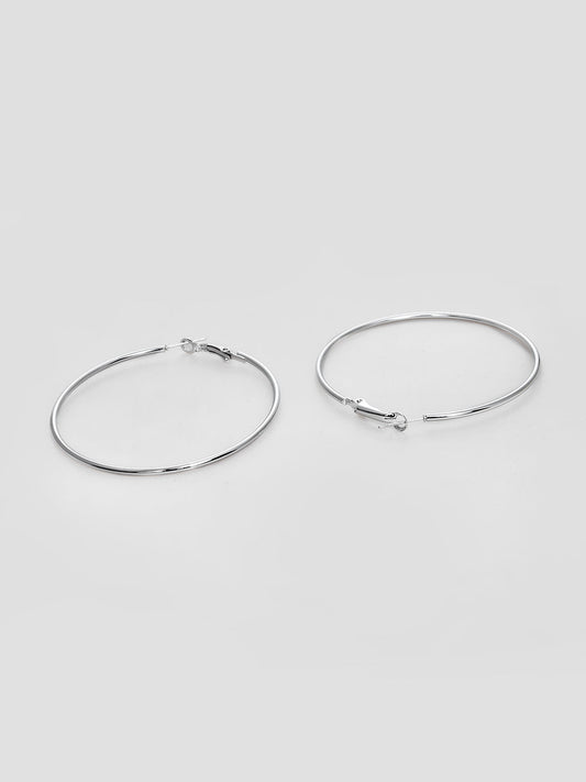 SILVER HOOP EARRING