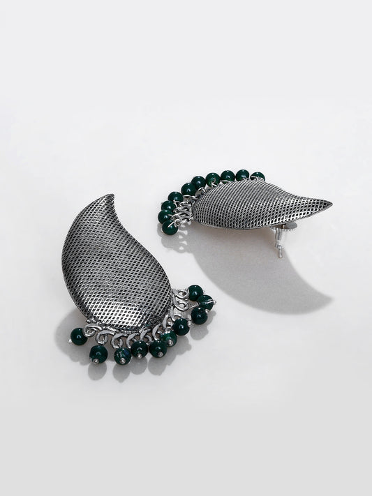 SILVER MANGO STUD EARRING