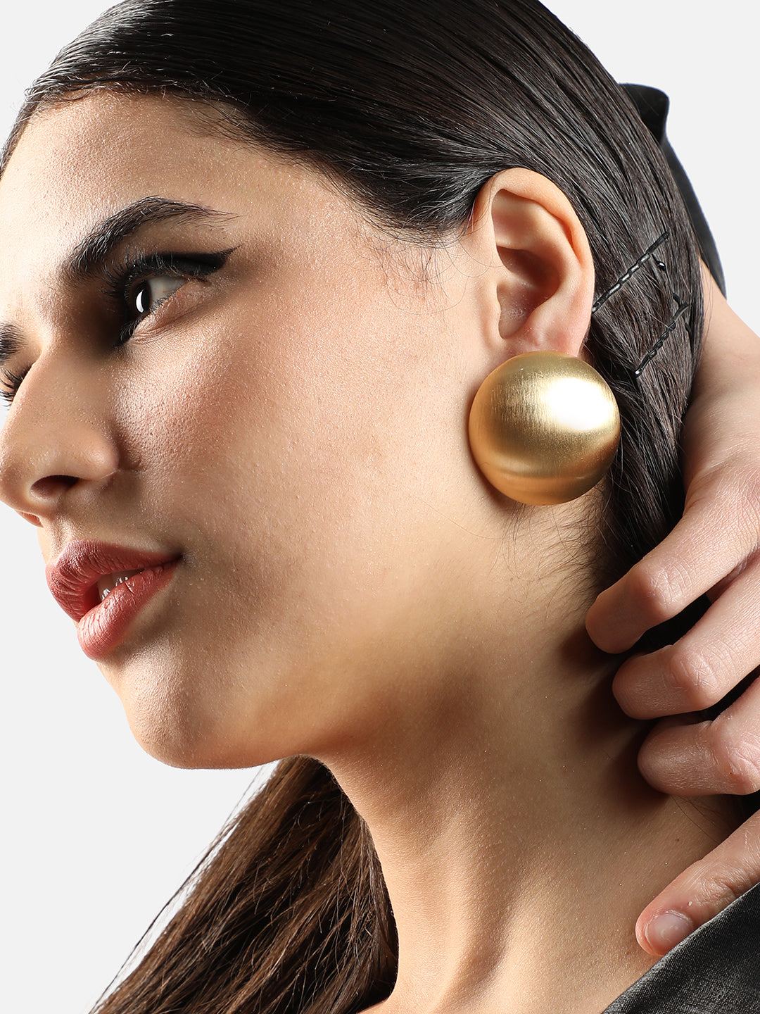 Gold Plated Party Designer Stone Stud For Women