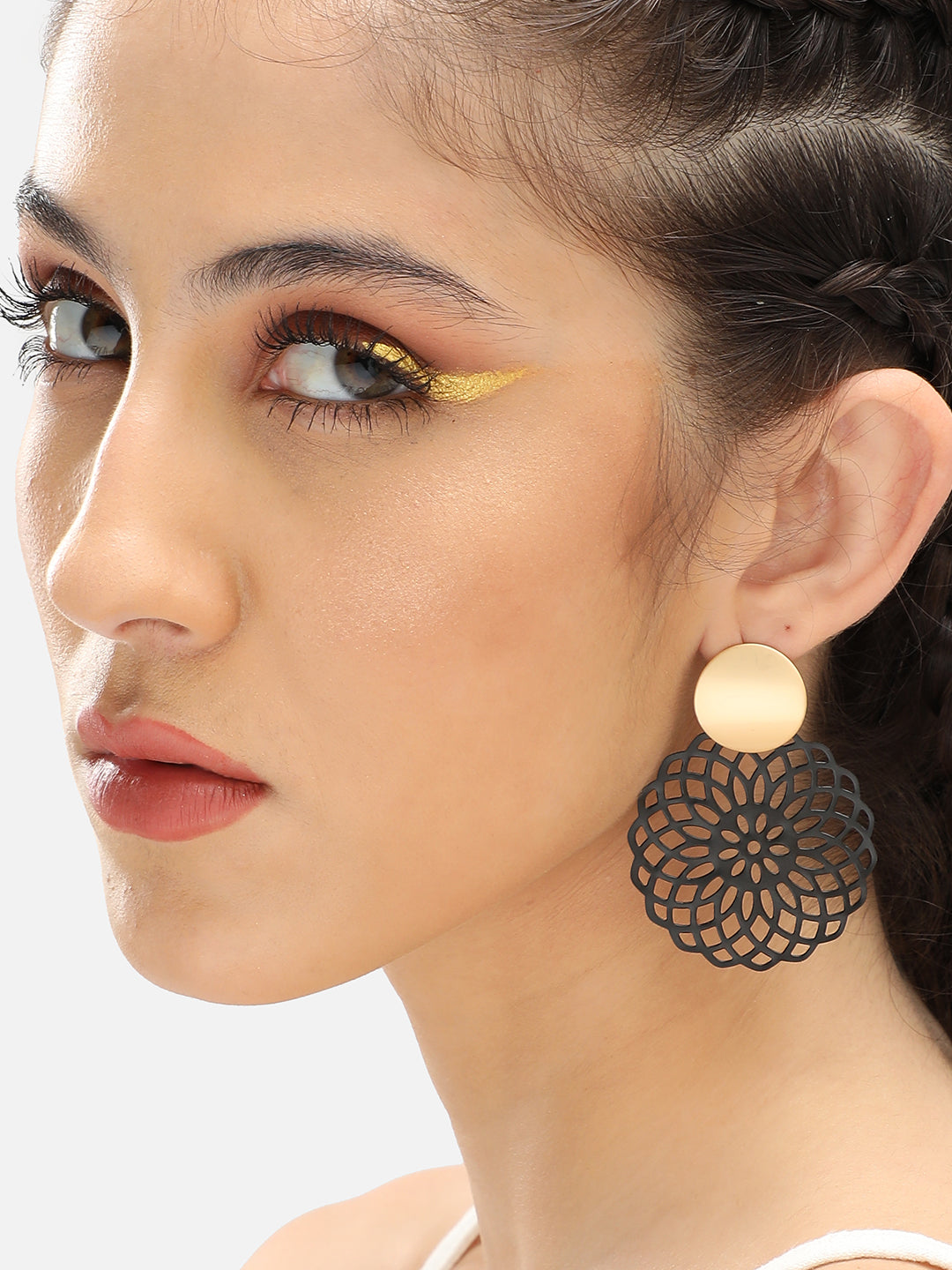 GOLD PLATED PARTY DESIGNER DROP EARRING FOR WOMEN