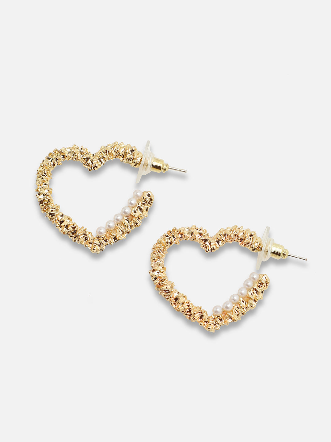 Gold Plated Party Designer Stone Hoop Earring