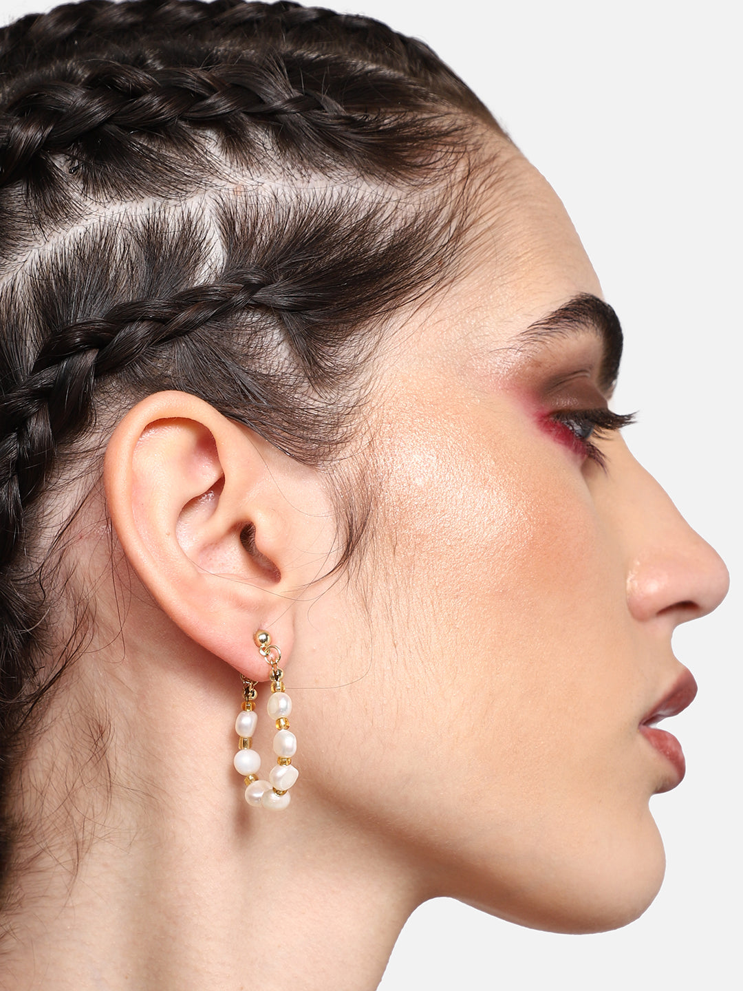 GOLD PLATED PARTY DESIGNER STONE DROP EARRING FOR WOMEN