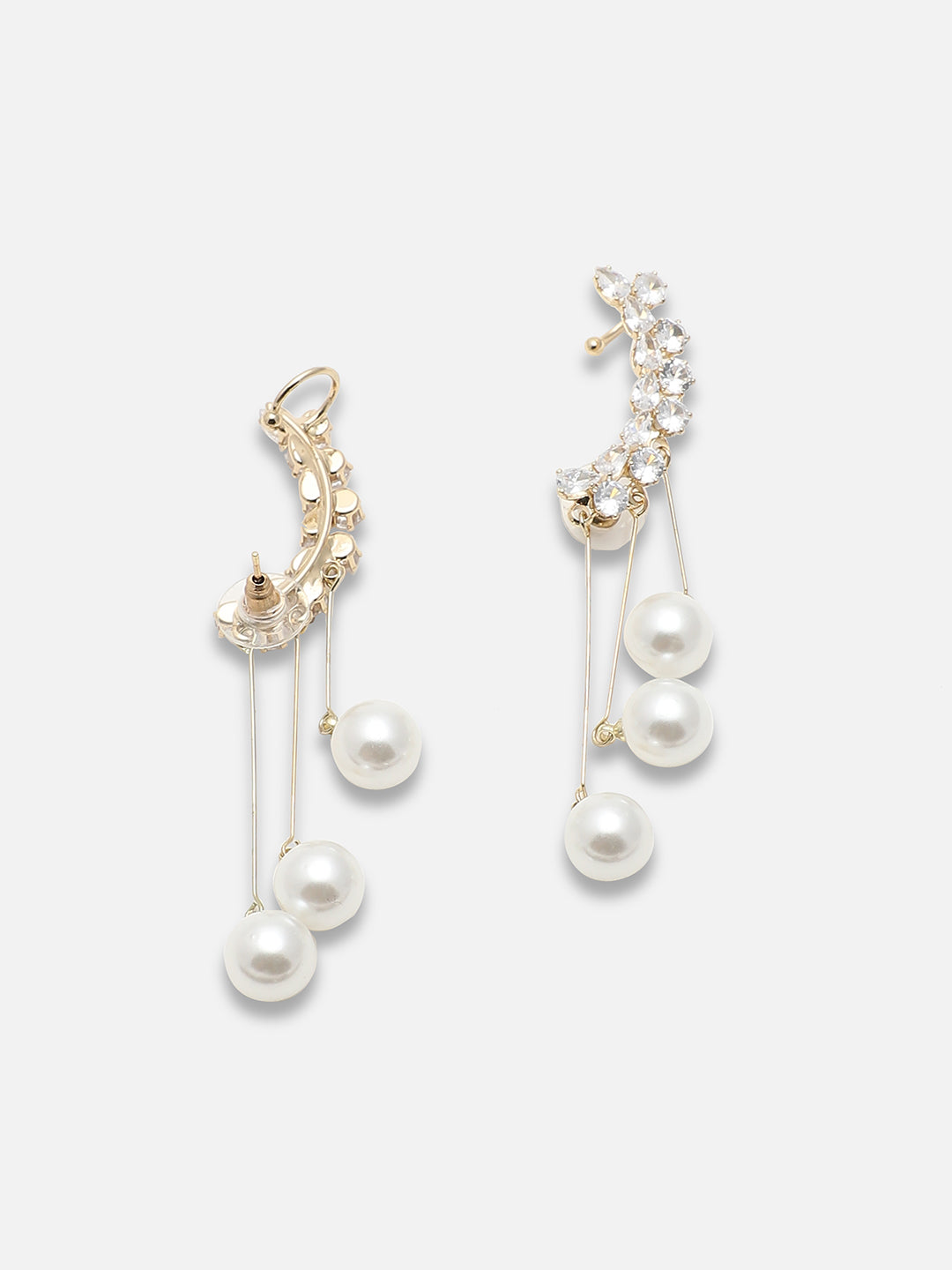 Gold Plated Party Designer Stone Drop Earring For Women