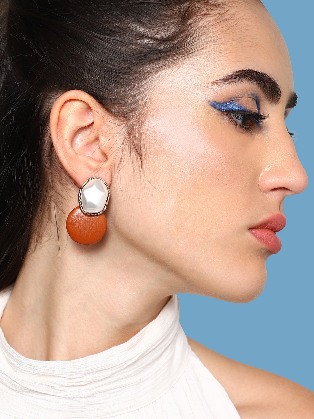 Gold Plated Party Designer Stone Drop Earring For Women