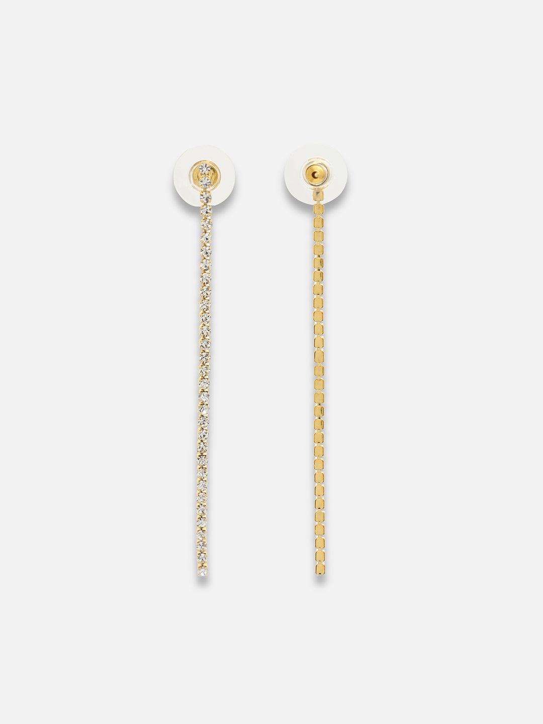 GOLD PLATED PARTY DESIGNER STONE DROP EARRING FOR WOMEN