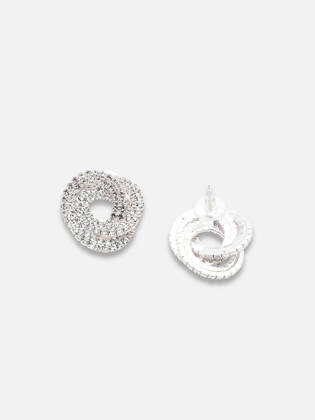 GOLD PLATED PARTY DESIGNER STONE STUD FOR WOMEN