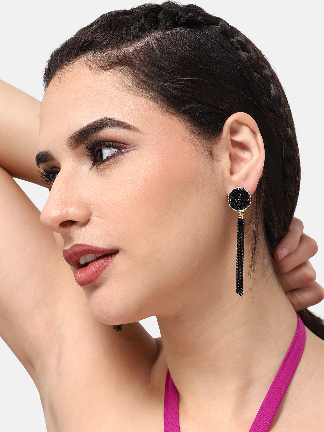 GOLD PLATED PARTY DESIGNER DROP EARRING FOR WOMEN