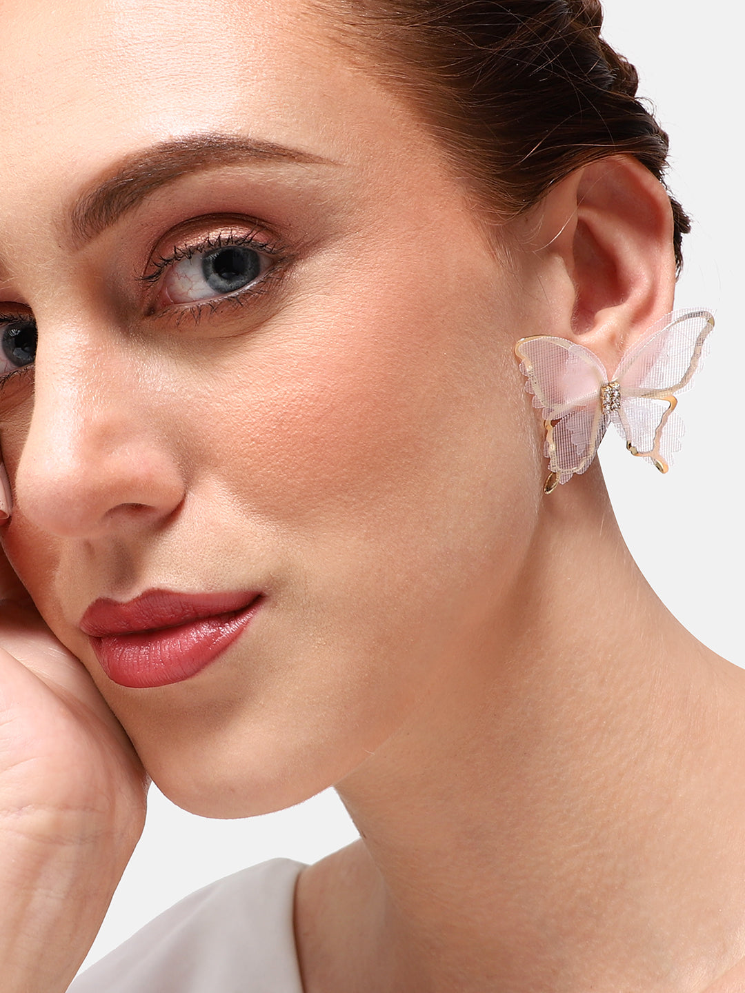 GOLD PLATED PARTY DESIGNER STUD FOR WOMEN