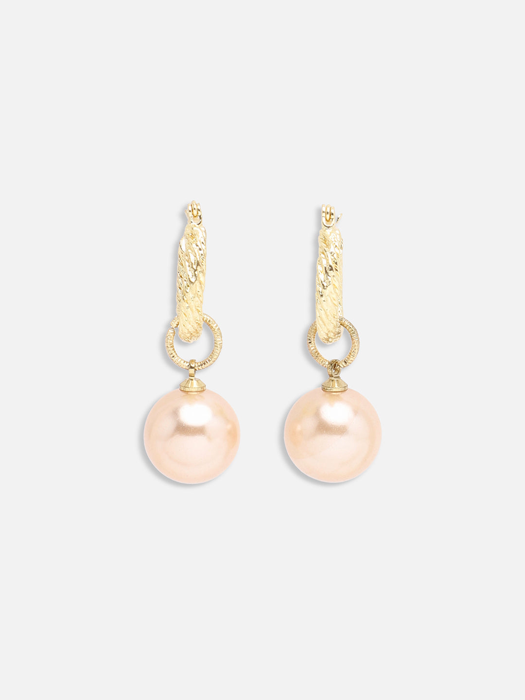 GOLD PLATED PARTY PEARLS DROP EARRING FOR WOMEN
