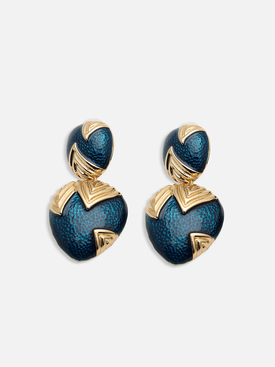 GOLD PLATED PARTY DESIGNER STONE DROP EARRING FOR WOMEN