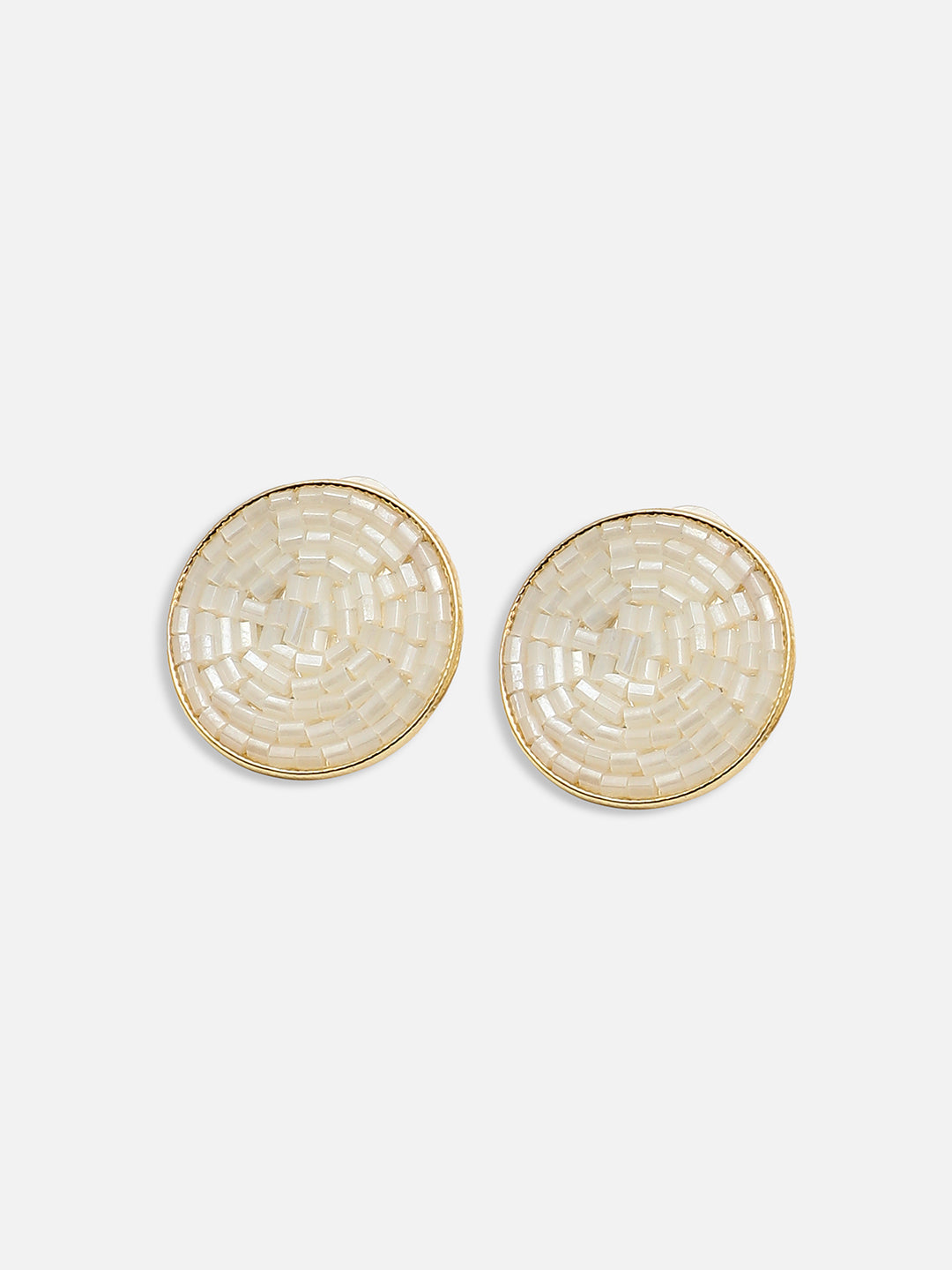 GOLD PLATED PARTY DESIGNER STONE STUD FOR WOMEN