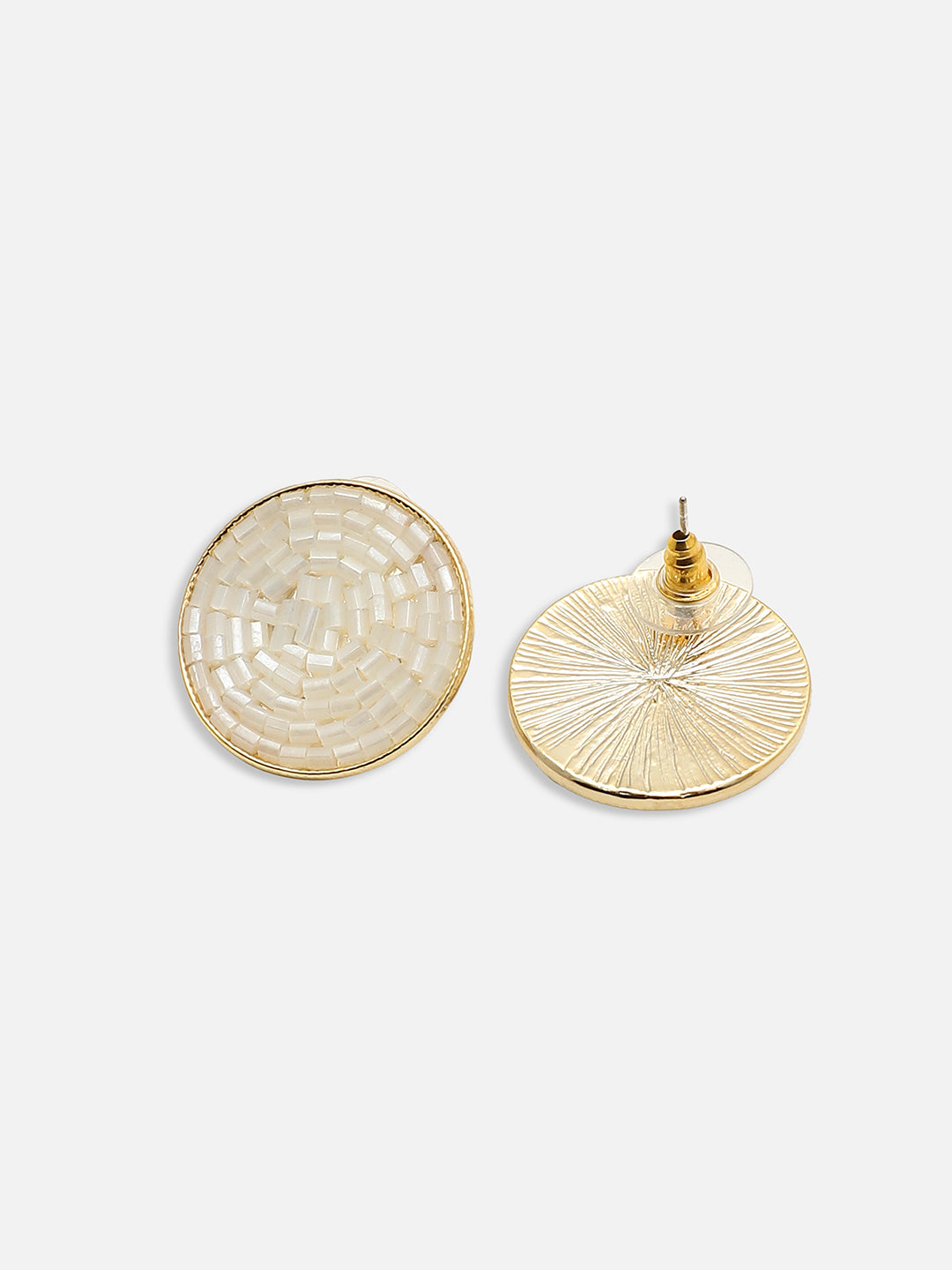 GOLD PLATED PARTY DESIGNER STONE STUD FOR WOMEN