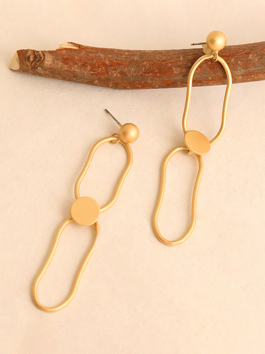 GOLD PLATED PARTY DESIGNER DROP EARRING FOR WOMEN