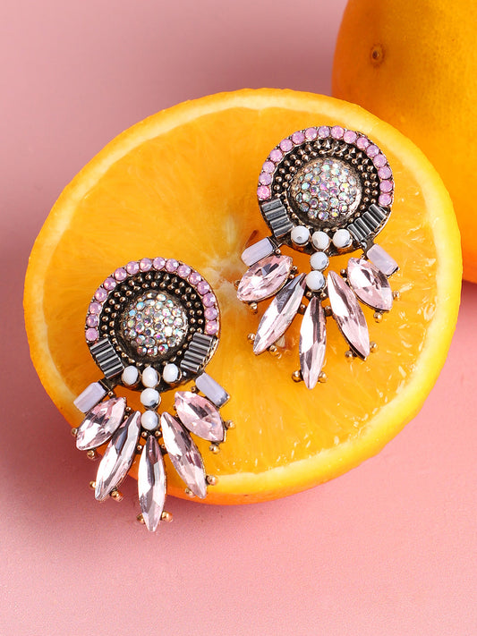 Multi Colour Handmade Stone Drop Earrings