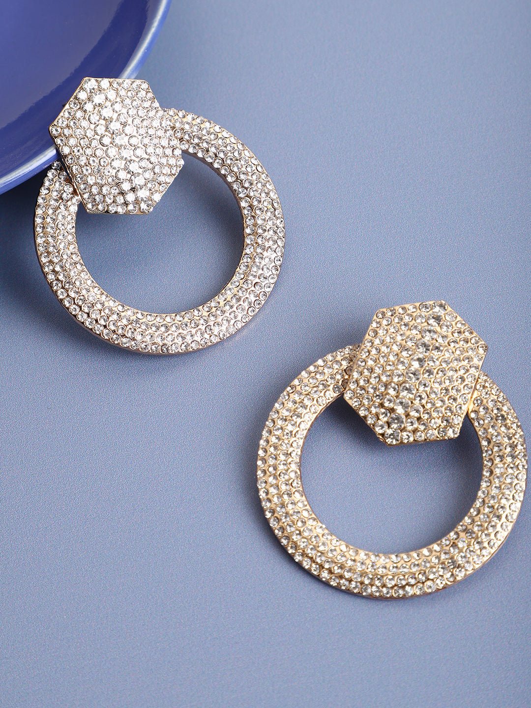 Designer Rhinestones Drop Earrings