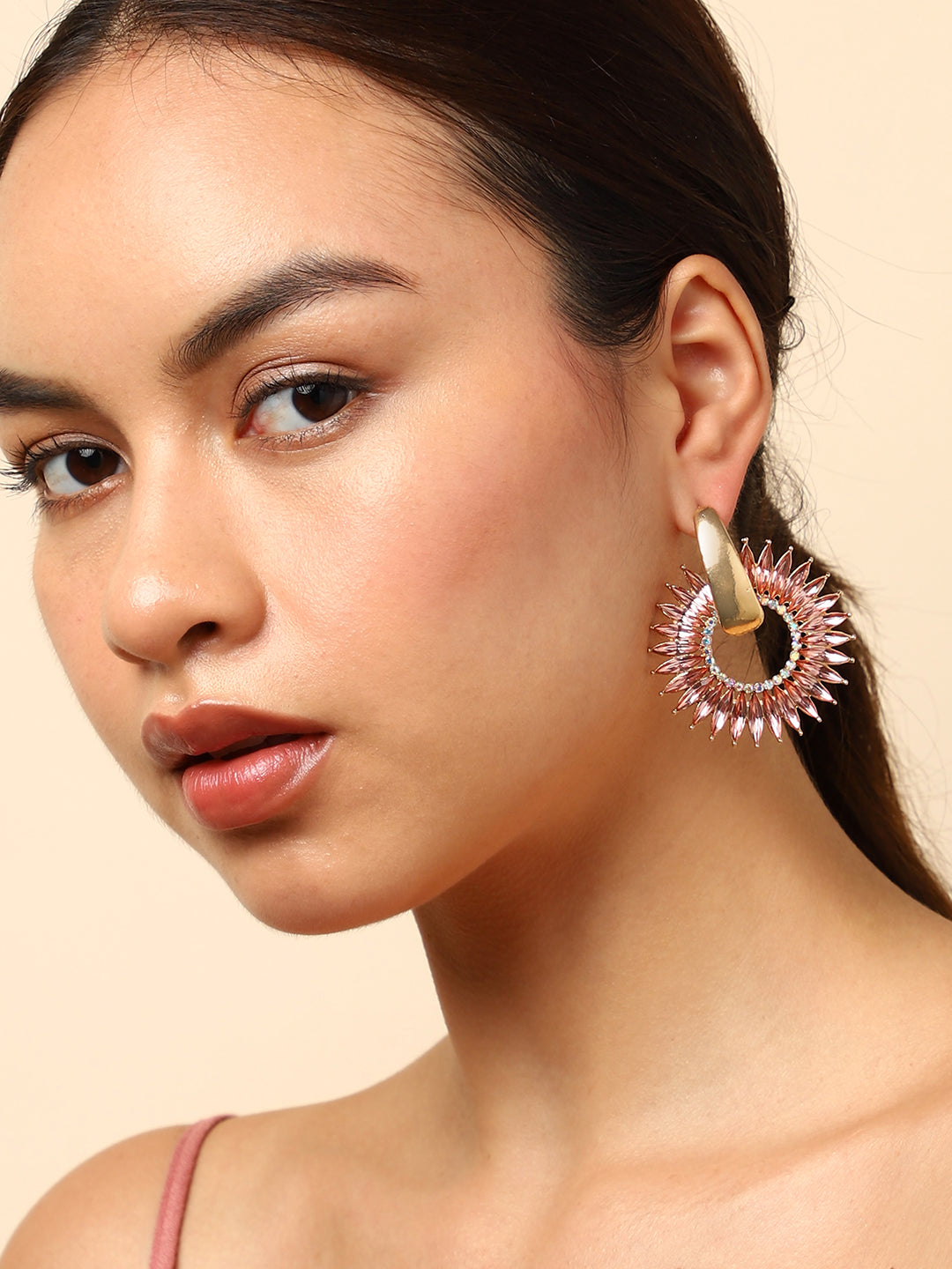 Gold Plated Designer Drop Earrings