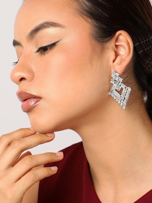 Multi Colour Stone Drop Earrings