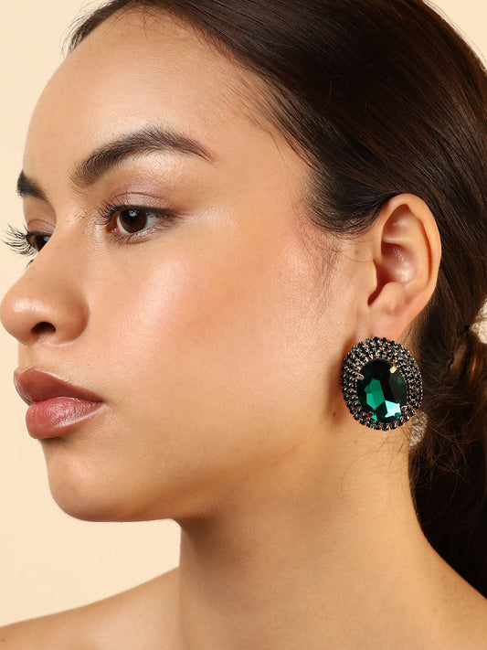 Crystal Clover Studs