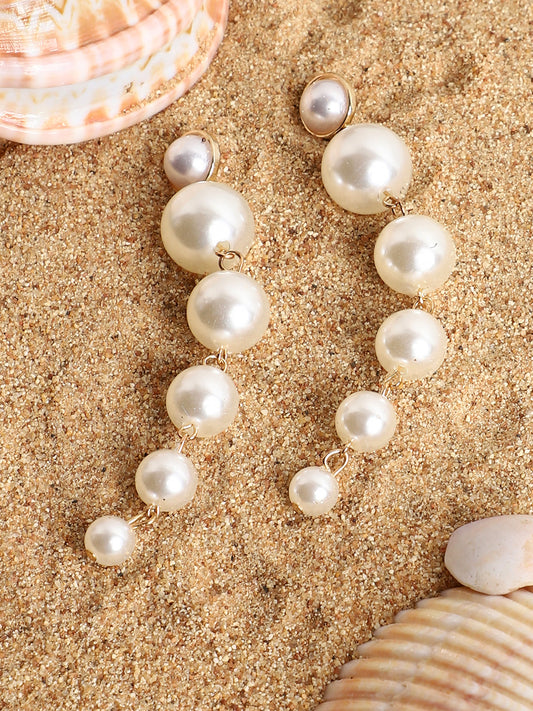 Pearl Statement Drop Earrings