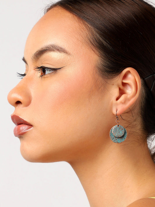 Rustic Finish Drop Earrings