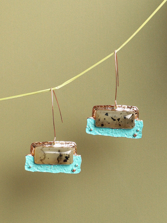 Gold Plated Minimal Drop Earrings