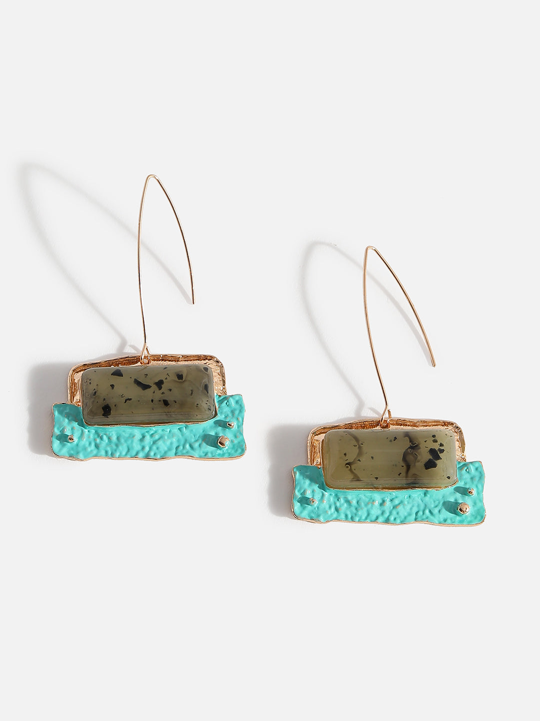 Gold Plated Minimal Drop Earrings