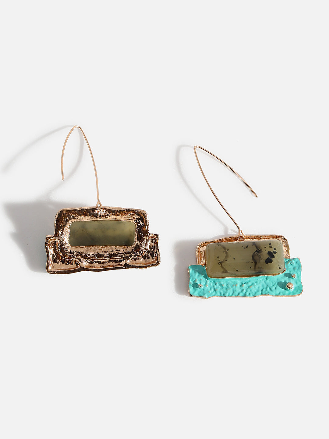 Gold Plated Minimal Drop Earrings