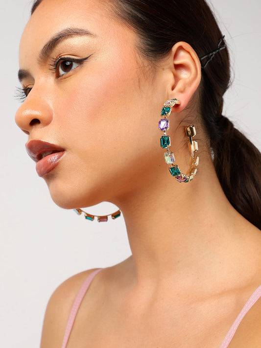 Glitter Galaxy Hoops