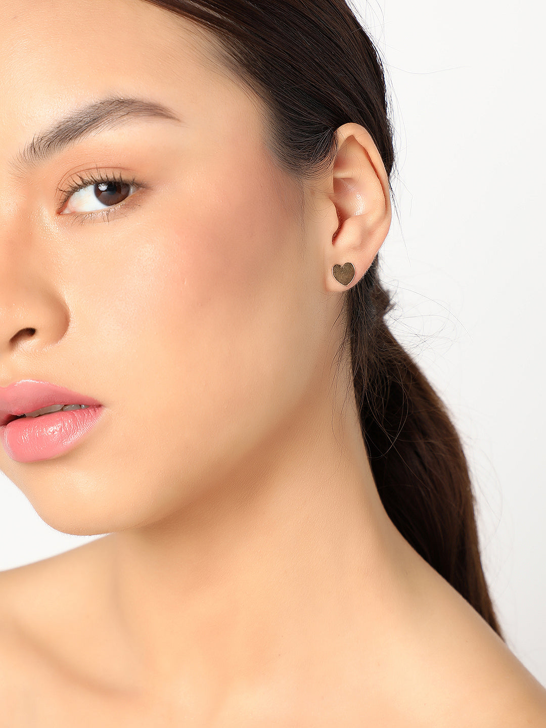 SOHI PINK AND GOLD PACK OF 6 HOOP & STUD EARRINGS