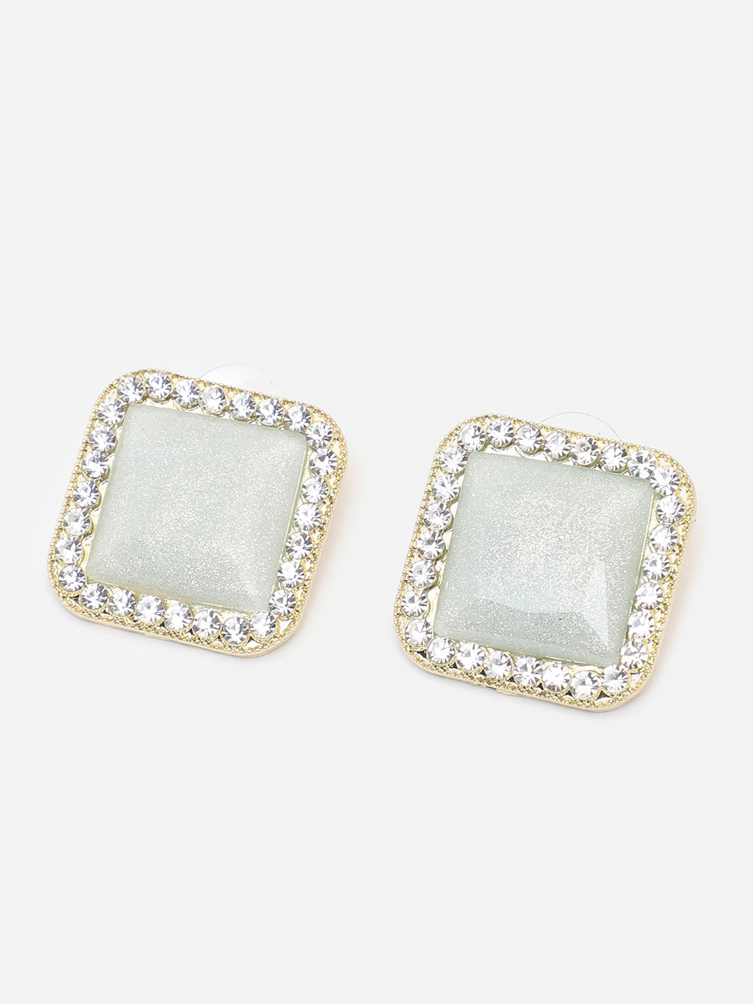 Gold Plated Party Designer Stone Stud For Women