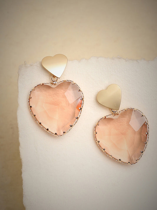 Gold Plated Party Designer Stone Drop Earring For Women